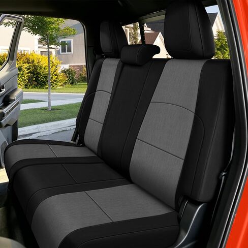 Seat Covers Compatible with 2024 2025 2026 Toyota Tacoma Double Cab SR/SR5/TRD/Limited Full Set, Heavy Duty Cationic Linen Fabric Seat Protector in Kuwait