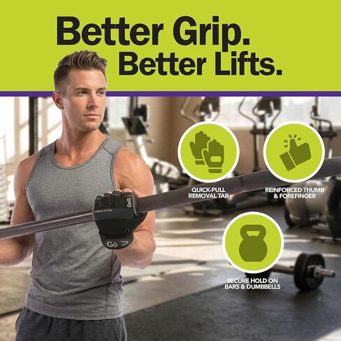 قفازات التدريب GoFit Xtrainer باللون الأسود للرجال، مقاس كبير (GF-CT-LG) in Saudi Arabia