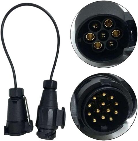 7 Pin To 13 Pin Trailer Light Extension Adapter Socket Plug Compatible With Caravan Towing in Saudi Arabia