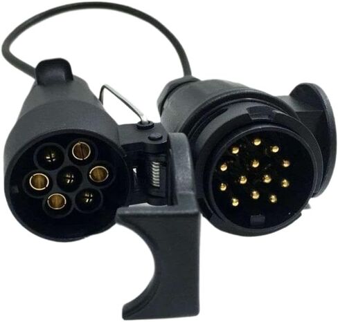 7 Pin To 13 Pin Trailer Light Extension Adapter Socket Plug Compatible With Caravan Towing in Saudi Arabia