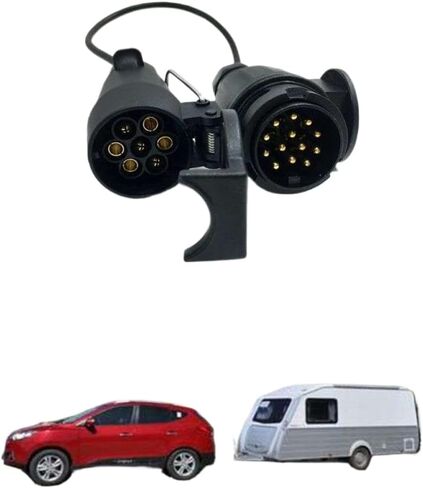 7 Pin To 13 Pin Trailer Light Extension Adapter Socket Plug Compatible With Caravan Towing in Saudi Arabia