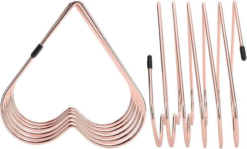 Magazine File Holder, Heart Shaped Book Rack, Metal Wire Desktop Book Organizer, 4 Slots Rose Gold for Home Office, Students, and Professionals (Pink Gold) in Kuwait