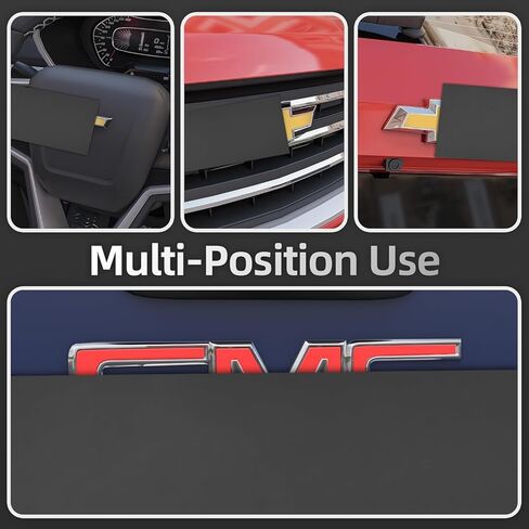 Arespark Emblem Wrap Kit, 6PCS DIY Cut-Your-Own Emblem Overlay Decals Compatible with Chevy Bowtie Logo, Matte Black Car Stickers (11.8'' x 4.3'') with Tool Kits in Saudi Arabia