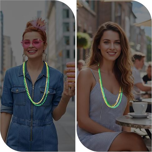 64 Pcs Glow In The Dark Bead Necklaces Bracelets Set, 32 Pcs UV Neon Glow Black Light Necklaces 32 Bracelets 80s Costume Accessories Necklace Set for Birthday, Party, Wedding, Concert in Kuwait