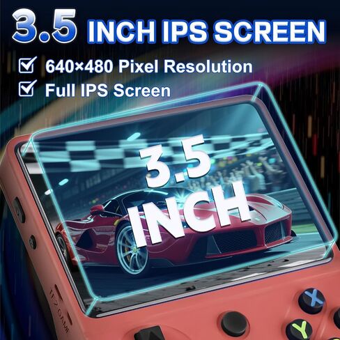 وحدة تحكم ألعاب محمولة RG36PRO - تدعم 30000+ ألعاب كلاسيكية، بطاقة TF 64 جيجا، نظام مفتوح المصدر، شاشة 3.5 بوصة، بطارية 3000 مللي أمبير، وحدة تحكم محمولة للسفر، هدية للكبار أو الشريك - أحمر in Kuwait