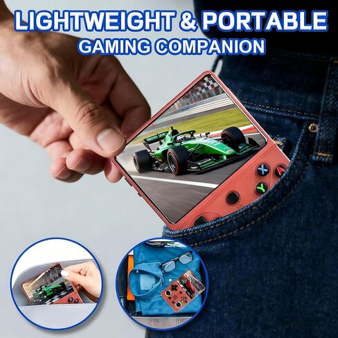وحدة تحكم ألعاب محمولة RG36PRO - تدعم 30000+ ألعاب كلاسيكية، بطاقة TF 64 جيجا، نظام مفتوح المصدر، شاشة 3.5 بوصة، بطارية 3000 مللي أمبير، وحدة تحكم محمولة للسفر، هدية للكبار أو الشريك - أحمر in Kuwait