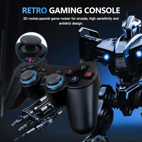 USonline911 M8 Retro Gaming Console with 9 Emulators 64G Wireless Game Stick 20000+ Games 4K HDMI Output Plug and Play Handheld Game Console with 2.4G Wireless Controller Gamepad in Kuwait