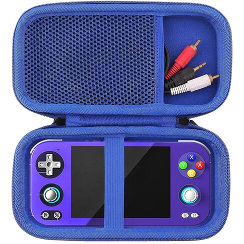 حقيبة حمل صلبة من WAIYUCN متوافقة مع حافظة حماية الألعاب المحمولة RG476H Retro Game Console (أزرق) in Kuwait