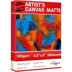 350g Premium Printable Cotton Fabric Sheets for Inkjet Printer - 8.5x11 Inch, 5 Sheets Sample Package,100% Real Cotton Canvas with Matte Finish for Photo Printing,Craft Projects (5) in Saudi Arabia
