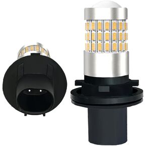 PH24WY LED لمبة العنبر، AC/DC9-24V PH24W PU20D مصابيح إشارة الانعطاف الأمامية مع عدسة 54-SMD 3014 3-SMD 3030 رقائق للسيارات.2-حزمة. in Kuwait