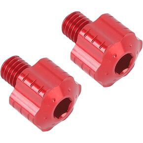 DAN&DRE 2pcs Mirror Mounting Thread Converter Screws, CNC Aluminum Alloy Rear View Adapter Screw for with Anodizing Paint, Deep Thread (Black) in Kuwait