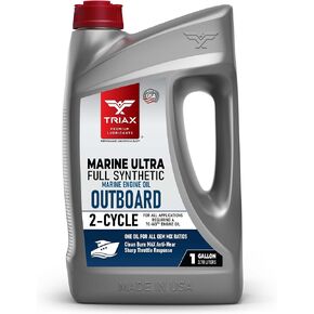 TRIAX Marine Ultra Outboard 2-Cycle - Full Synthetic TC-W3 Spec Engine Oil | For High-Performance Outboards, Jet Skis & Other 2-Cycle Marine Engines (1 Gallon) in Saudi Arabia