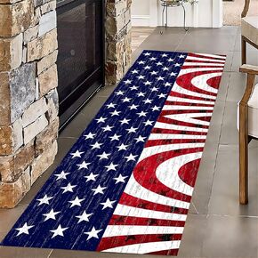 Machine Washable Western Runner Rug,2x7ft,Farmhouse Entrance Runner Rug,Black and Brown Star Hallway Rug Thin Indoor Runner Rugs with Rubber Backing Floor Mat Suitable for Kitchen Bedroom in Saudi Arabia