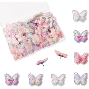 40 PCS Butterfly Push Pin Cute Butterfly Thumb Tacks for Wall Cork Board Bulletin Board Photo Wall Home School Office Supplies in Saudi Arabia