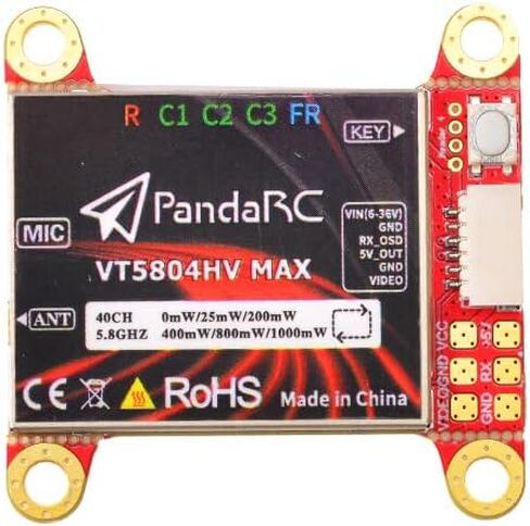 PandaRC VT5804HV MAX 5.8GHz FPV VTX 0mW/25mW/200mW/400mW/800mW/1000mW switchable with osd transmitter for Long-Distance FPV Racing Drone in Saudi Arabia
