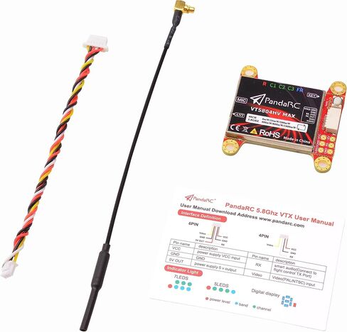 PandaRC VT5804HV MAX 5.8GHz FPV VTX 0mW/25mW/200mW/400mW/800mW/1000mW switchable with osd transmitter for Long-Distance FPV Racing Drone in Saudi Arabia