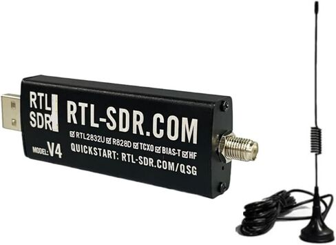 SDR-V4 مدونة RTL SDR V4 R828D RTL2832U 1PPM TCXO SMA RTLSDR جهاز استقبال راديو محدد بالبرمجيات، مع هوائي متعدد الأغراض in Kuwait