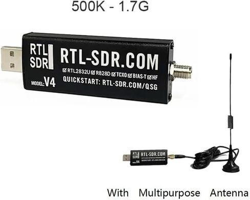 SDR-V4 مدونة RTL SDR V4 R828D RTL2832U 1PPM TCXO SMA RTLSDR جهاز استقبال راديو محدد بالبرمجيات، مع هوائي متعدد الأغراض in Kuwait
