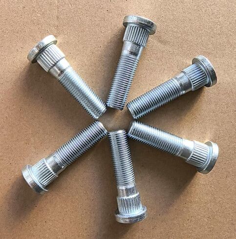 6pcs 610-395 1/2-20 Serrated Wheel Stud 0.582 in. Knurl, 2 in. Length Replacement for Dodge Dakota Durango Viper 6 Lugs Hub in Kuwait
