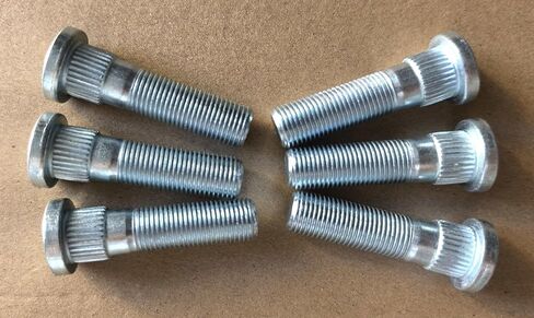 6pcs 610-395 1/2-20 Serrated Wheel Stud 0.582 in. Knurl, 2 in. Length Replacement for Dodge Dakota Durango Viper 6 Lugs Hub in Kuwait