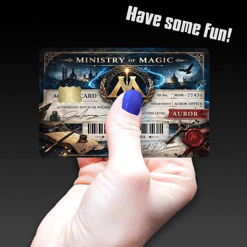 غطاء لاصق لبطاقة الوصول لبطاقة الائتمان من Magic Ministry، غلاف لاصق مكون من قطعتين - تصميم خيالي لهيئة الساحر in Kuwait