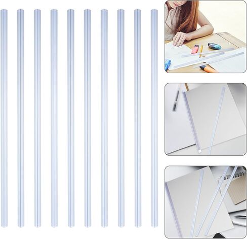 COHEALI 10pcs Plastic Binding Bars 308mm Slide Grip Book Slide Binders for A4 Document Report Binding Office Stationery Clips in Kuwait