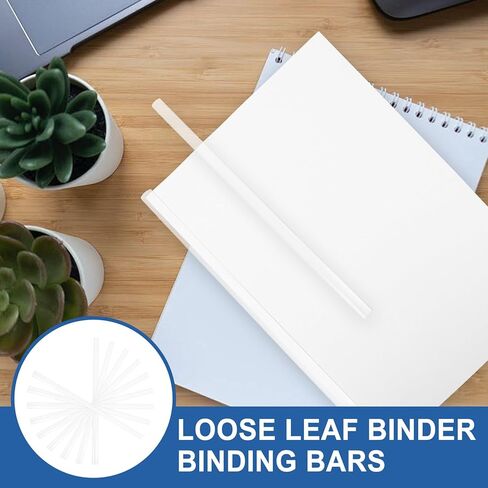 SHOWERORO 10pcs Plastic Slide Grip Binding Bars for A4 Document Folder Filing, Loose-Leaf Clips Spine Bars for Office and School Report Organization in Kuwait