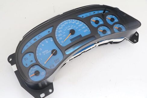 Instrument Cluster Compatible with 2003-2005 Gas GM Full Size Trucks/SUVs - Chevy Silverado Tahoe Avalanche Suburban & GMC Yukon Sierra Yukon XL. Blue Overlay Design. in Saudi Arabia