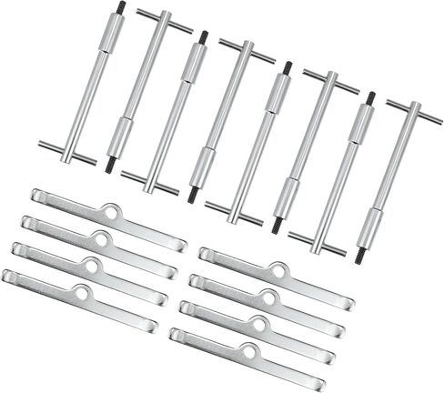 مجموعة مسامير غطاء الصمام على شكل حرف T من Motoforti متوافقة مع Chevy SBC 265 283 302 305 307 327 350 400، سبيكة فضية متينة تدوم طويلاً in Kuwait