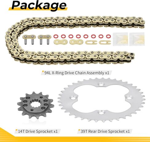M MATI 94L X-حلقة محرك سلسلة ومحرك مجموعة ضرس لهوندا Sportrax 400 TRX400EX 2005 2006 2007 06405-HP1-P00 23801-HN1-A40 41201-HN1-A40 in Kuwait