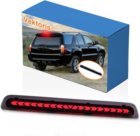 1PCS Tail Light Third Brake Light for 2003-2009 Toyota 4Runner (With Rear Spoiler), 4runner Rear Bumper Center 3rd Brake Lamp w/DRL | High Mount Stop Lamp Replaces# 81570-35100 (Smoked Lens) in Kuwait