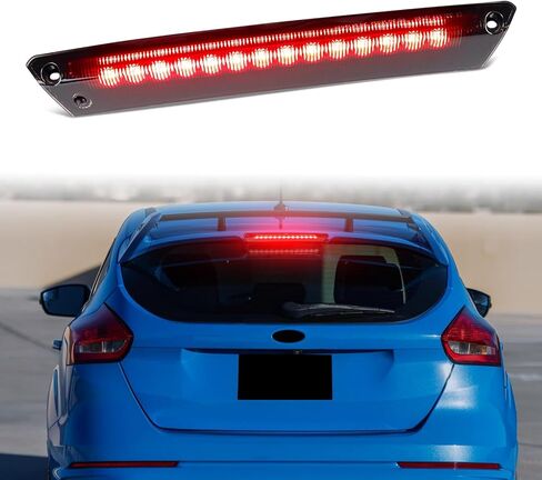 LED 3rd Third Brake Light for Ford Focus Hatchback ST RS SE SEL Electric Titanium & Fiesta Hatchback S SE SEL SES ST Titanium 2012-2018 Rear Roof Center High Mount Stop Lamp Assembly Smoked Lens in Saudi Arabia