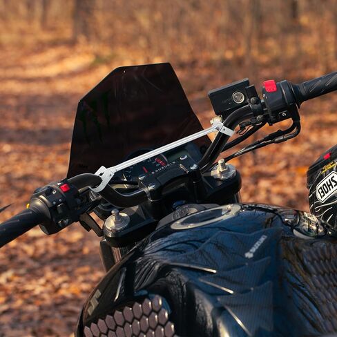 1 قطعة 7/8 بوصة 22 مم مقود الدراجة الترابية Atv مقود الدراجة النارية للدراجة الترابية Motocross Atv، أسود (قضيب سحب متوسط ​​الارتفاع مع العارضة) in Kuwait