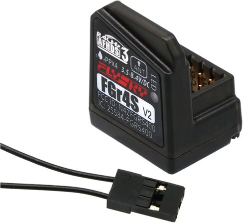 FGr4S V2 2.4GHz 4-Channel AFHDS 3 Receiver - Compatible with Noble NB4 & PL18 Series - Built-in Antenna PWM/PPM/i-Bus/S.Bus Output for RC Car & Boat in Saudi Arabia