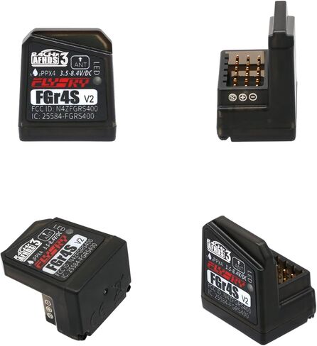 FGr4S V2 2.4GHz 4-Channel AFHDS 3 Receiver - Compatible with Noble NB4 & PL18 Series - Built-in Antenna PWM/PPM/i-Bus/S.Bus Output for RC Car & Boat in Saudi Arabia