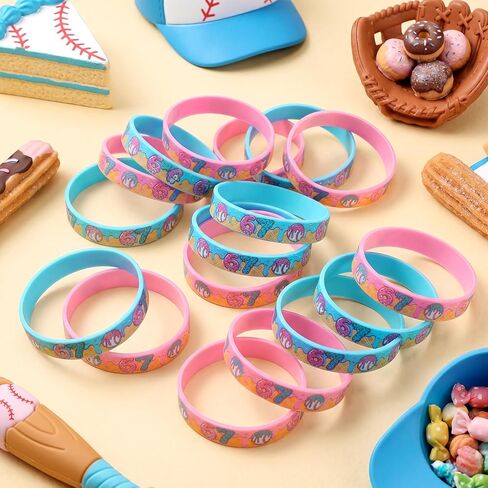 Tondiamo 36 Pcs Baseball/Softball Ice Cream Drip Silicone Bracelet 67 Sport Wristband Baseball/Softball Six Seven Silicone Bracelet for Summer Sport Teams Party Supplies 6 7 Party Favors Gift in Kuwait