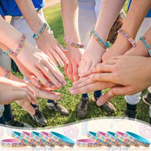 Tondiamo 36 Pcs Baseball/Softball Ice Cream Drip Silicone Bracelet 67 Sport Wristband Baseball/Softball Six Seven Silicone Bracelet for Summer Sport Teams Party Supplies 6 7 Party Favors Gift in Kuwait
