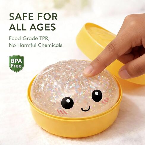 Glitter Dumpling, NEW Glitter Dumpling Squishy Box, Dumplings Squishy, Anxiety Relief Fidget, Soft Squeeze Decompression Dough (Style A) in Saudi Arabia