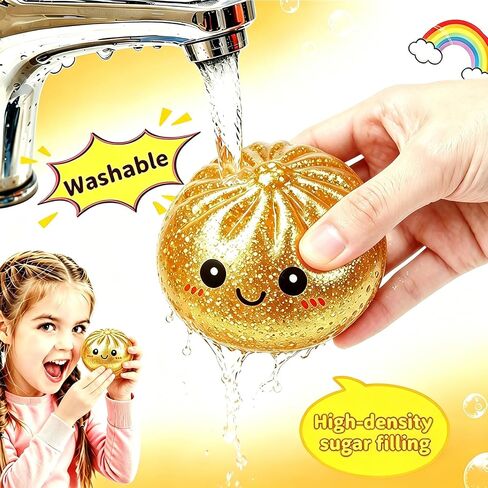 زلابية اسفنجي، صندوق غامض اسفنجي زلابية 3.34 بوصة، ألعاب تململ بطيئة الارتفاع، كرات يدوية لتخفيف الضغط مع جهاز طهي بالبخار in Kuwait