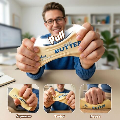 Butter Squishy, Slow Rising Squishy, Butter Squishy Toy Anxiety Relief & Sensory Toys Squeeze Toy Great Gift for Office Party Favor in Saudi Arabia