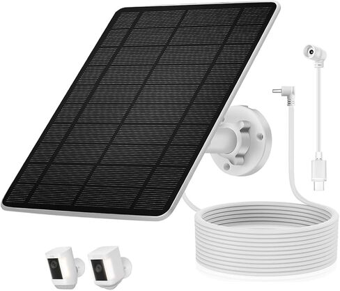 5W Solar Panel for Camera，Compatible with Spotlight Cam/Pro/Plus Battery,IP66 Waterproof, 13ft Cable White in Saudi Arabia