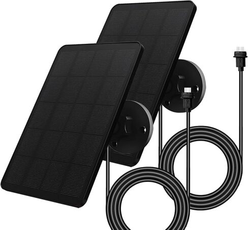 Solar Panel for Blink Camera, 4W Solar Panel Charger Compatible with Blink Outdoor 4 Camera, USB-C Port, IP65 Waterproof Rubber Plug, 13.12ft Cable, Adjustable Mount(1 Pack) in Kuwait