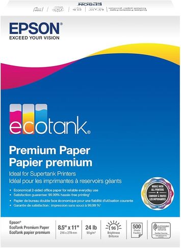 Epson EcoTank Premium Paper (S041586-ET), 8.5" x 11" (500 sheets) in Kuwait