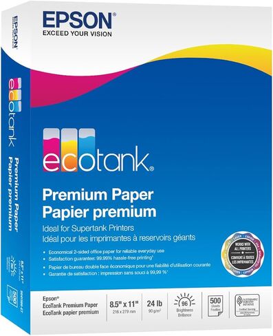 Epson EcoTank Premium Paper (S041586-ET), 8.5" x 11" (500 sheets) in Kuwait