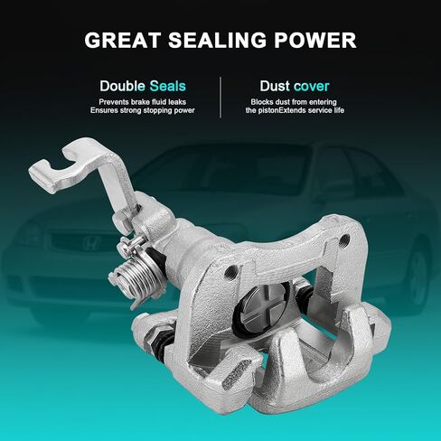 AULINK 19B2068 19B2069 مجموعة فرجار الفرامل الخلفية (2.3L 2.4L 3.0L) مع دعامة لـ Acura TSX 2004-2008، Honda Accord 1998-2007 19-P2068 19P2068 19-P2069 19P2069 جانب السائق والراكب in Kuwait