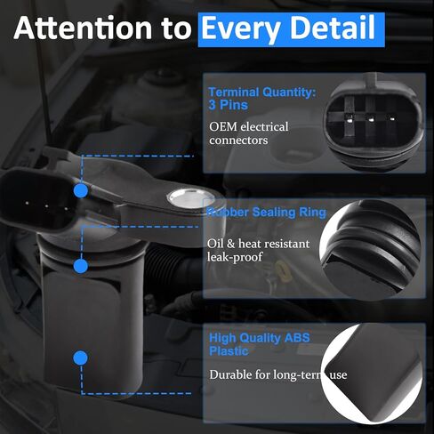 2PCS Camshaft Position Sensor Kit (Bank 1 & Bank 2) Compatible with Nissan Altima Maxima Murano 350Z Frontier Pathfinder 3.5L 4.0L, Infiniti G35 FX35 M35, Replaces 23731-AL61A 23731-6J90B in Kuwait