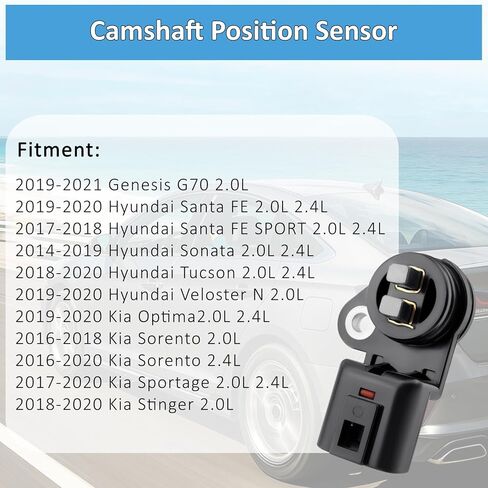 مستشعر موضع عمود الحدبات 24360-2GGD0، مناسب مباشرة لـ Genesis G70، Hyundai Santa Fe Sonata Tucson Veloster N، Kia Optima Sorento Stinger، يستبدل 24360-2GGA0 243602GGD0 in Kuwait