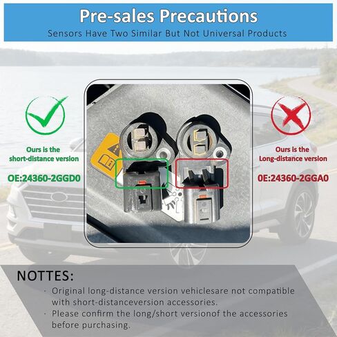 مستشعر موضع عمود الحدبات 24360-2GGD0، مناسب مباشرة لـ Genesis G70، Hyundai Santa Fe Sonata Tucson Veloster N، Kia Optima Sorento Stinger، يستبدل 24360-2GGA0 243602GGD0 in Kuwait