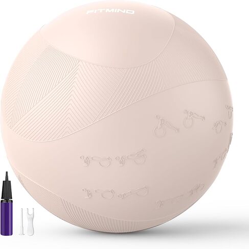 Extra Thick Exercise Ball with Embossed Pattern,Yoga Ball 22in/26in/30in for Workout Pregnancy Stability,Anti-Burst and Slip Resistant Swiss Ball with Pump for Yoga, Pilates,Physical Therapy in Saudi Arabia