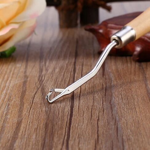 Dioche Wooden Bent Hook Tool for Crafting and Hair Extensions – DIY Rug Making and Knitting Aid in Kuwait